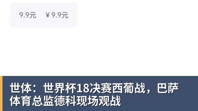 世体:世界杯18决赛西葡战,巴萨体育总监德科现场观战